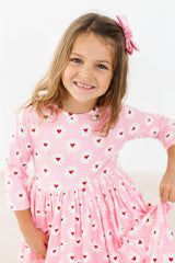 Daisy Delight 3/4 Sleeve Pocket Twirl Dress - Mila & Rose ®