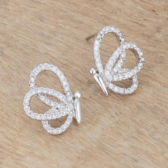 .45 Ct CZ Butterfly Stud Earrings - JGI