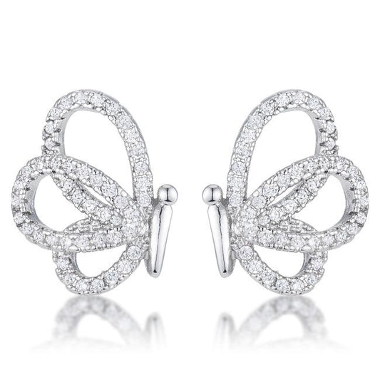 .45 Ct CZ Butterfly Stud Earrings - JGI