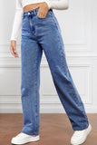 High Waist Straight Jeans - Flyclothing LLC