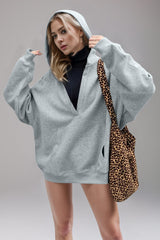 Basic Bae Air Scuba Kangaroo Pocket Long Sleeve Hoodie - Trendsi