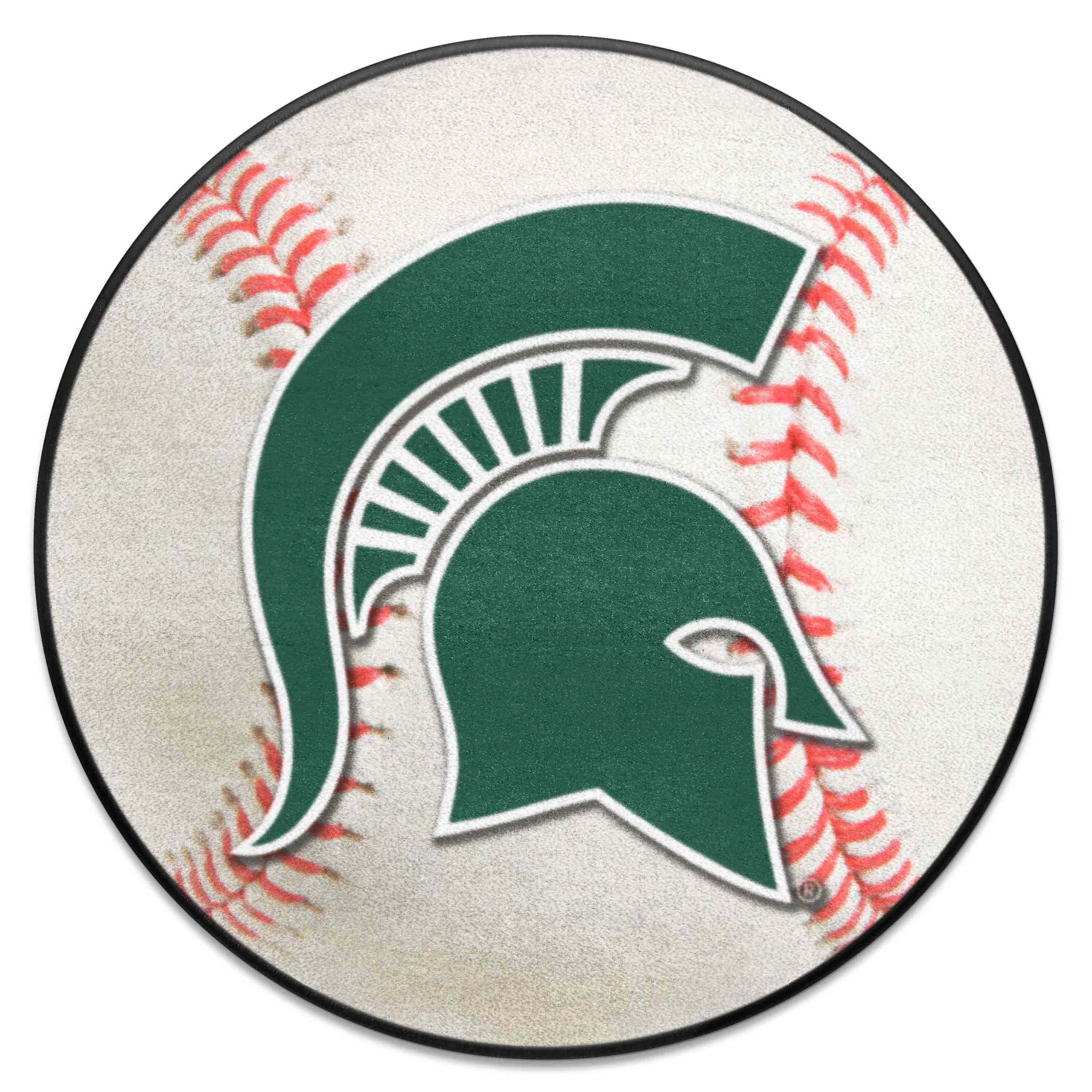 Michigan State Spartans Baseball Rug - 27in. Diameter