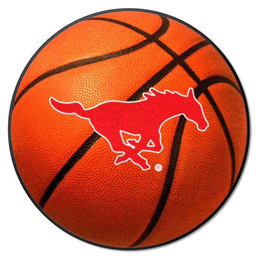 SMU Mustangs Basketball Rug - 27in. Diameter