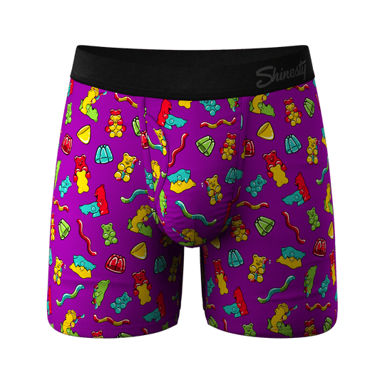 The Naughty Bears | Gummy Bear Ball Hammock® Pouch Underwear With Fly - Shinesty