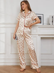 Contrast Piping Pocketed Top and Pants Lounge Set - Trendsi