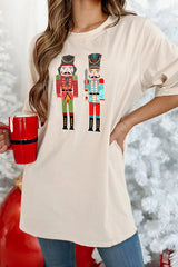 Nutcracker Round Neck Half Sleeve T-Shirt - Trendsi