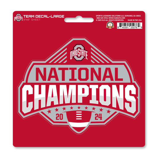 Official Ohio State 2024 National Champions Logo 8” x 8” Large Decal