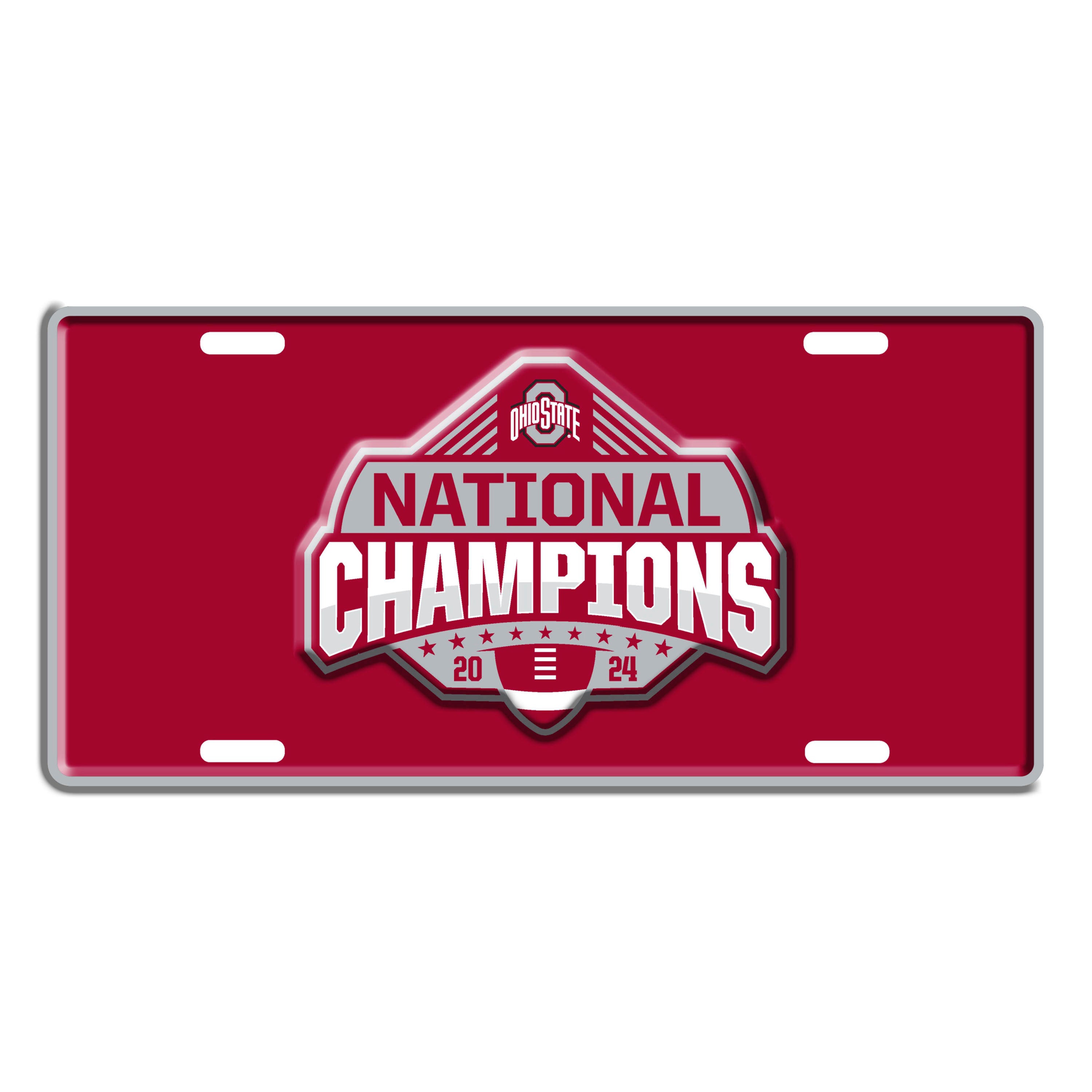 Official Ohio State 2024 National Champions Logo 12"x6" Metal Plate Flat