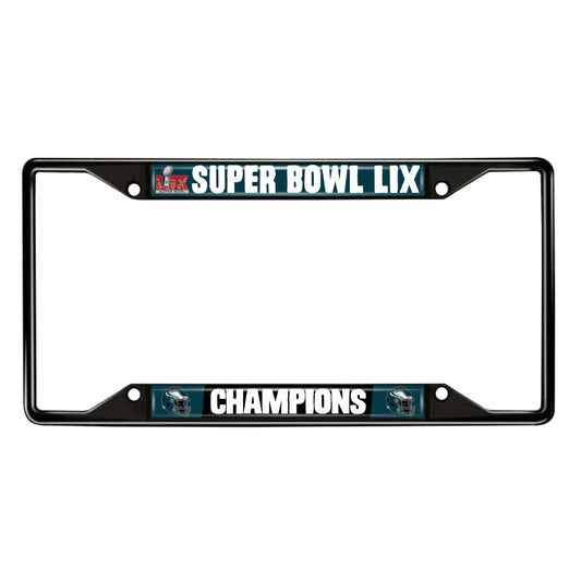 Philadelphia Eagles Super Bowl LIX Champions License Plate Frame Black