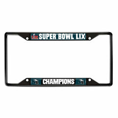 Philadelphia Eagles Super Bowl LIX Champions License Plate Frame Black