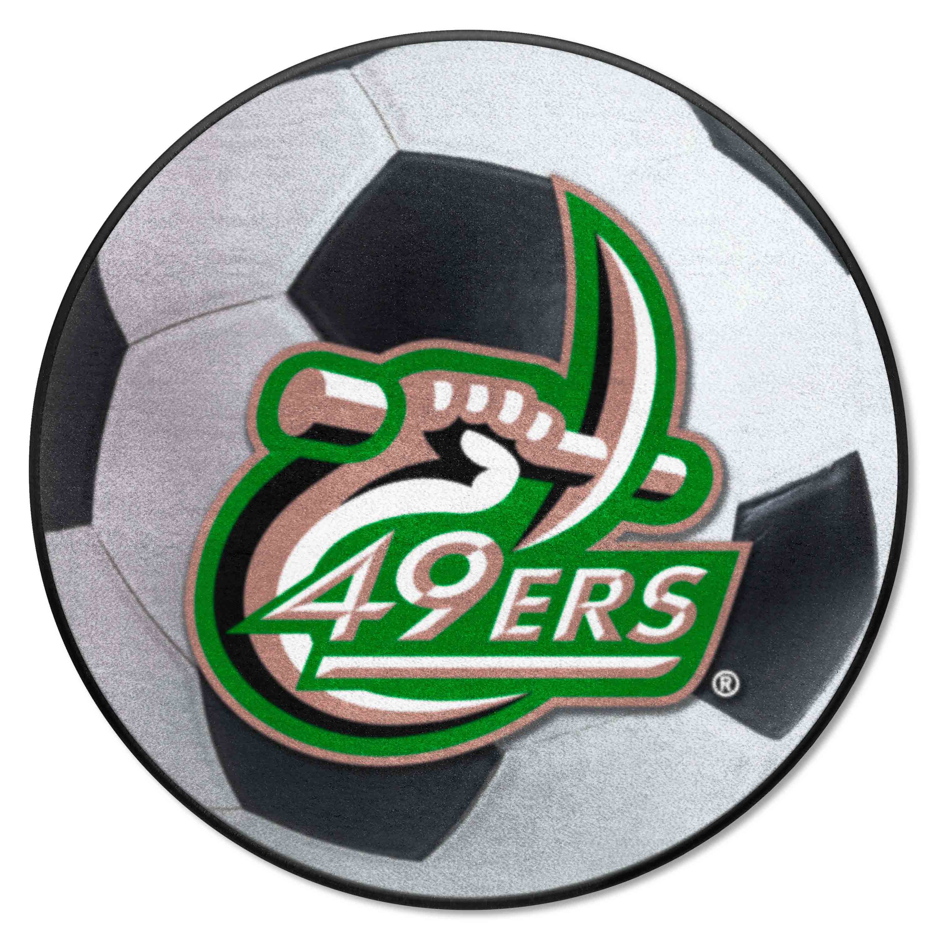 Charlotte 49ers Soccer Ball Rug - 27in. Diameter - Charlotte