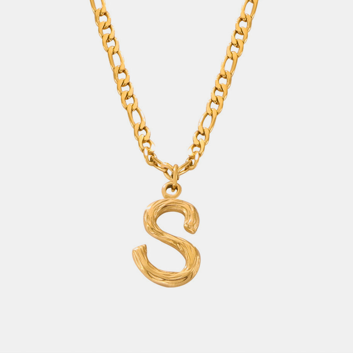 Titanium Steel Letter Pendant Necklace Trendsi