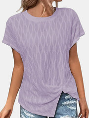 Full Size Round Neck Short Sleeve T-Shirt Trendsi