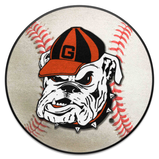 Georgia Bulldogs Baseball Rug - 27in. Diameter