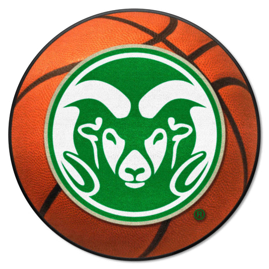 Colorado State Rams Basketball Rug - 27in. Diameter - Colorado State