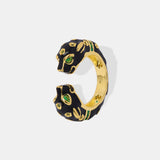 Inlaid Zircon Oil Drip Open Ring - Flyclothing LLC