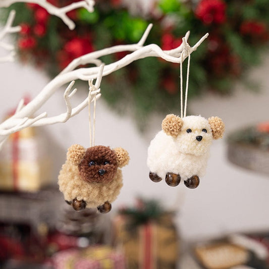 2-Piece Fuzzy Puppy Hanging Widget - Trendsi