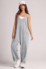 Wide Strap Jumpsuit with Pockets Trendsi