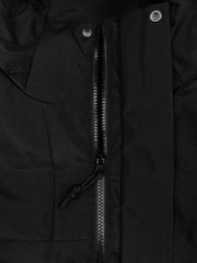 Contrast Zip Up Hooded Trench Coat with Liner