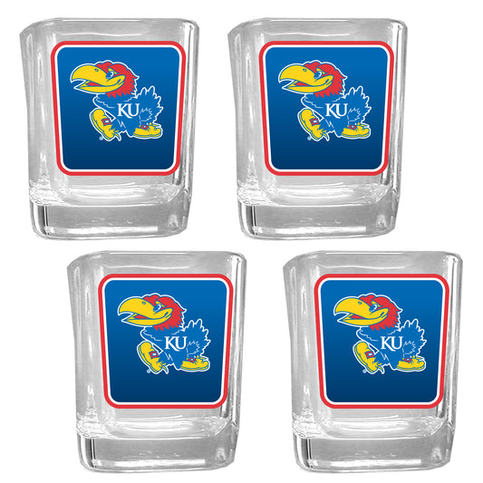 Vasos de chupito del equipo Kansas Jayhawks, paquete de 4