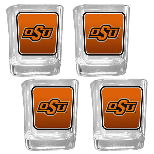 Oklahoma St. Cowboys Team Shot Glass 4 pk