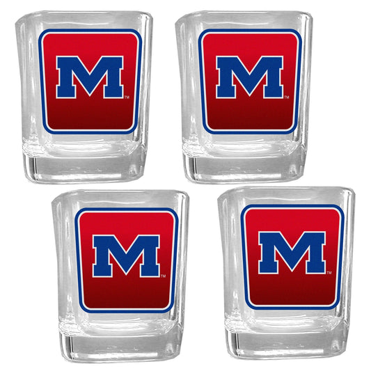 Mississippi Rebels Team Shot Glass 4 pk - Mississippi Rebels