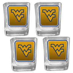 Vasos de chupito del equipo W. Virginia Mountaineers, paquete de 4