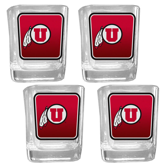 Vasos de chupito del equipo Utah Utes, paquete de 4