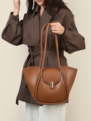 PU Leather Shoulder Bag with Pouch - Trendsi