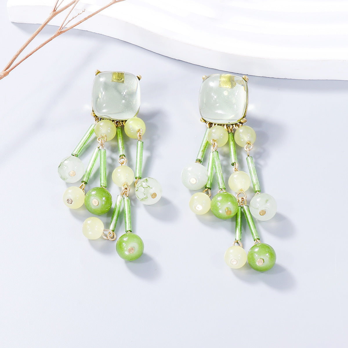 Acrylic Bead Dangle Earrings Trendsi