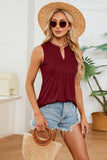 Ruched Notched Tank Trendsi