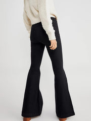 Asymmetric Waist Flare Jeans - Trendsi