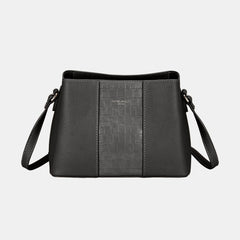 David Jones PU Leather Crossbody Bag - Trendsi