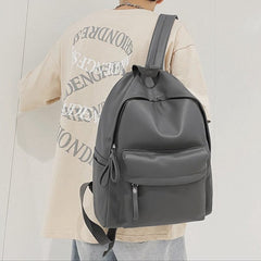 PU Leather Zip Backpack Bag - Trendsi