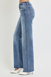 RISEN Full Size High Rise Straight Leg Jeans with Pockets - Trendsi