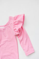 Bubblegum Pink L/S Flutter Sleeve Leotard - Mila & Rose ®