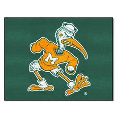 Miami Hurricanes All-Star Rug - 34 in. x 42.5 in., Sebastian the Ibis - Miami