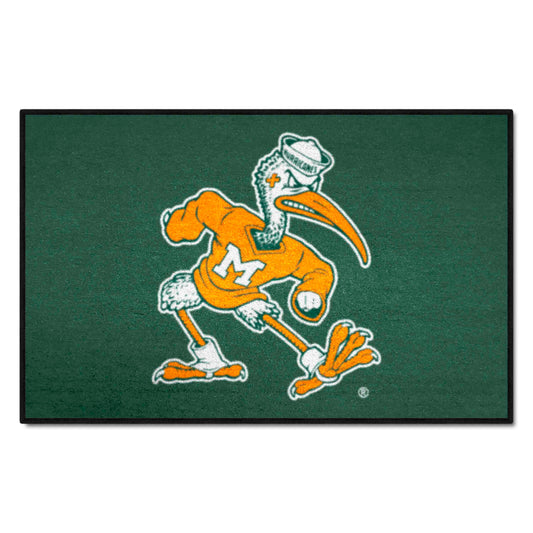 Miami Hurricanes Starter Mat Accent Rug - 19in. x , Sebastian the Ibis30in.