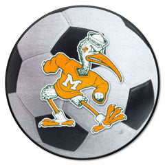 Miami Hurricanes Soccer Ball Rug - 27in. Diameter, Sebastian the Ibis