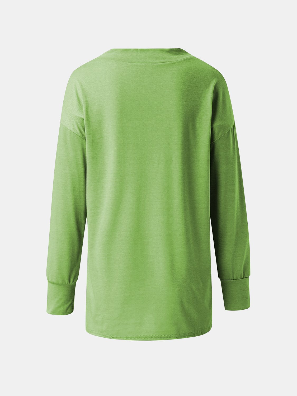 Full Size V-Neck Long Sleeve T-Shirt - Trendsi