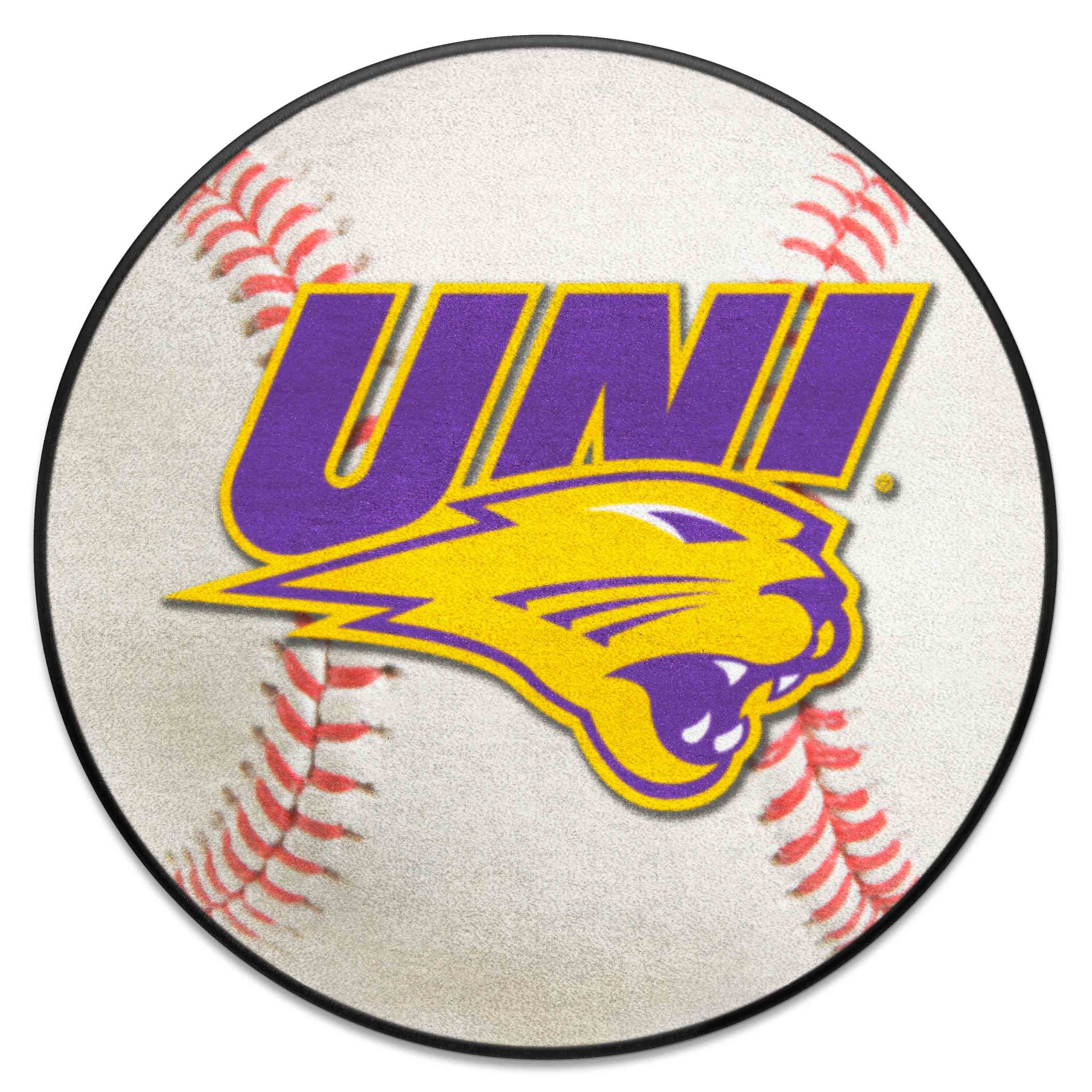 Northern Iowa Panthers Baseball Rug - 27in. Diameter