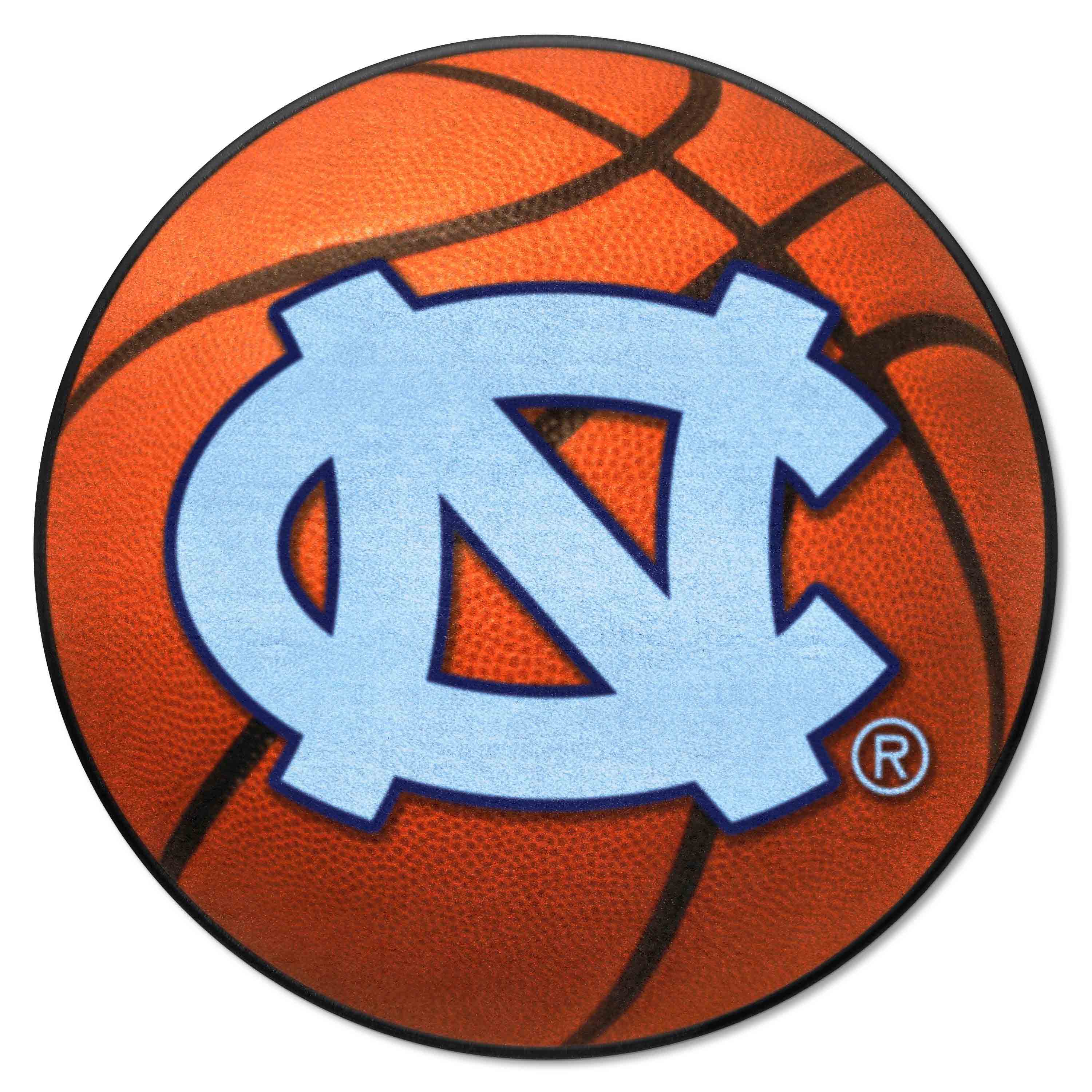 North Carolina Tar Heels Basketball Rug - 27in. Diameter - North Carolina