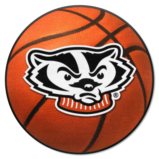 Wisconsin Badgers Basketball Rug - 27in. Diameter