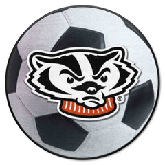 Wisconsin Badgers Soccer Ball Rug - 27in. Diameter