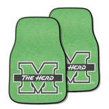 Marshall Thundering Herd Front Carpet Car Mat Set - 2 Pieces