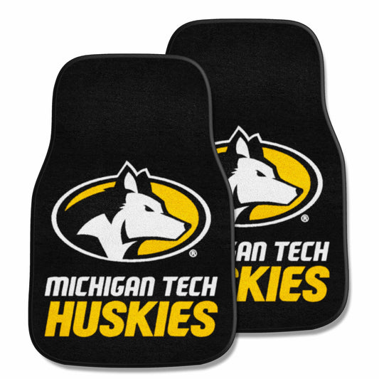 Michigan Tech Huskies Front Carpet Car Mat Set - 2 Pieces - Michigan Tech