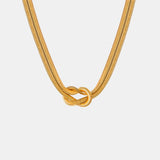 Titanium Steel Knot Necklace Trendsi