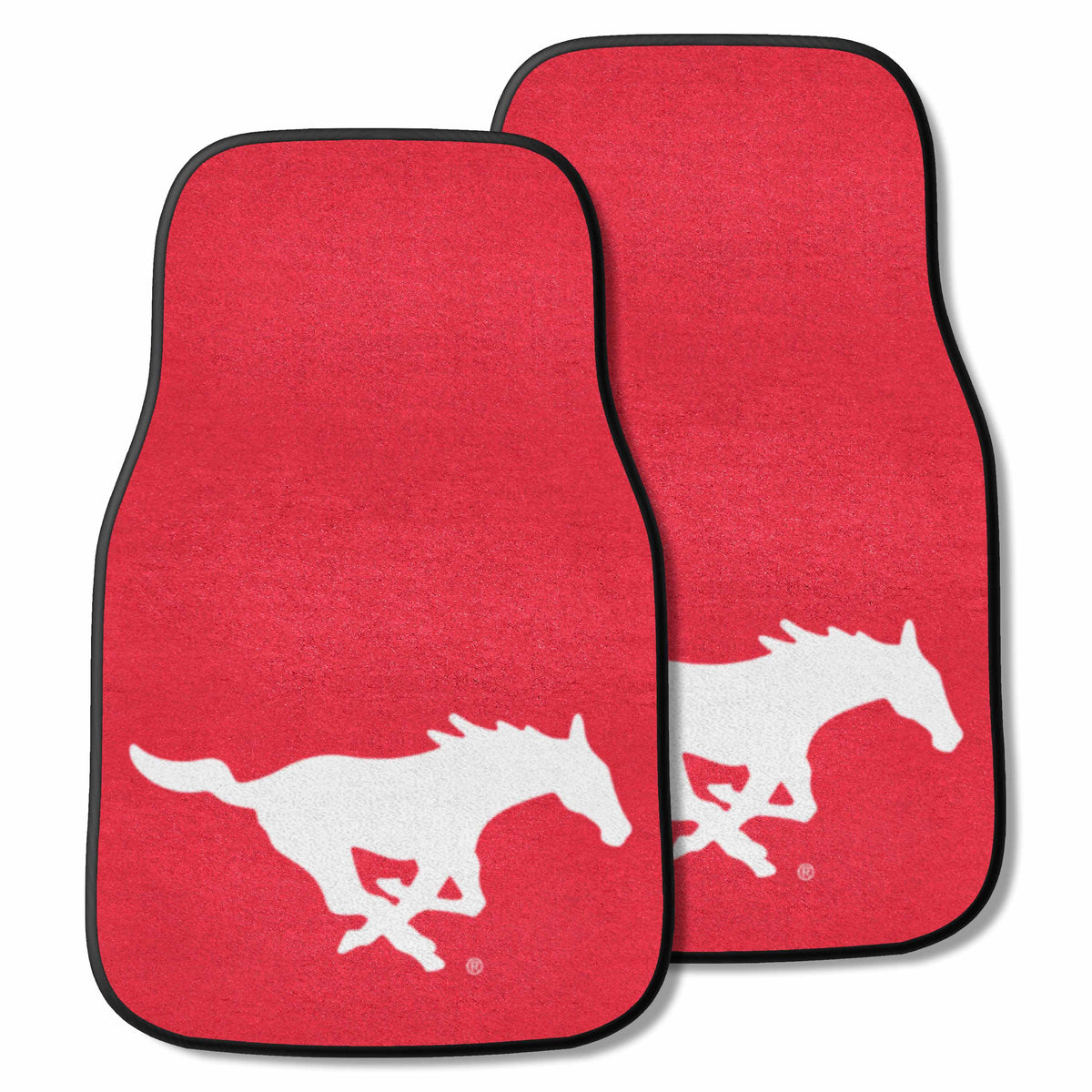 SMU Mustangs Front Carpet Car Mat Set - 2 Pieces