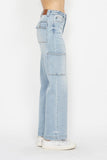 Judy Blue Full Size High Waist Straight Cargo Jeans - Trendsi