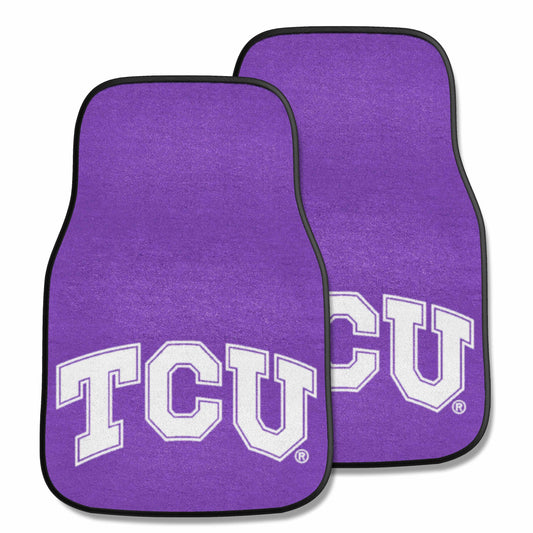 TCU Horned Frogs Front Carpet Car Mat Set - 2 Pieces